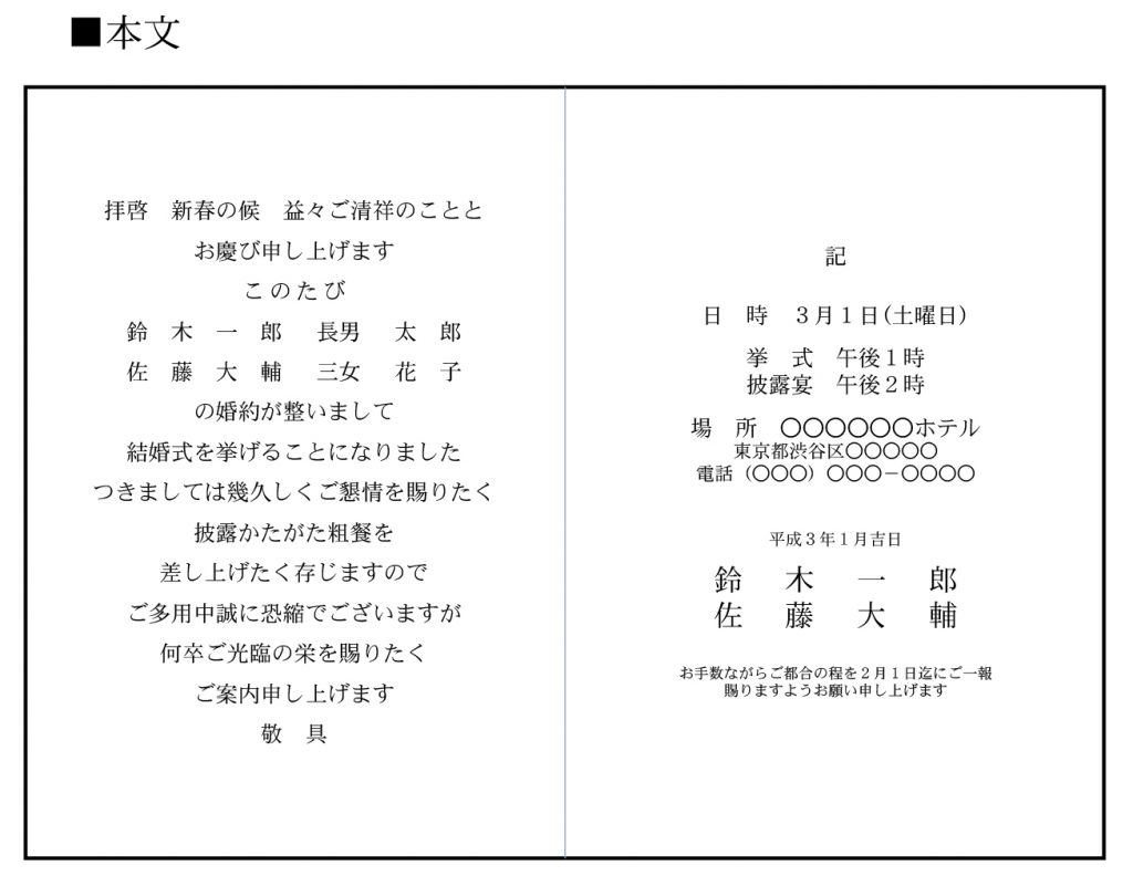 結婚式 招待状 席次表 席札 ５００円パック ブライダルポケット