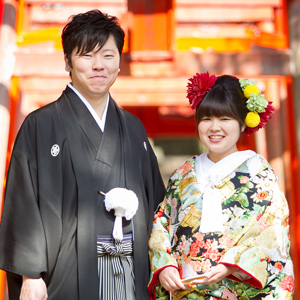 2016.2.14挙式　拝﨑様ご夫妻　　前撮りロケ地・・・諏訪神社