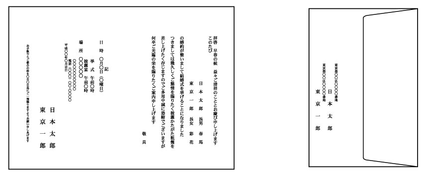 結婚式ペーパーアイテムのマナー招待状 席順表 席札 ブライダルポケット